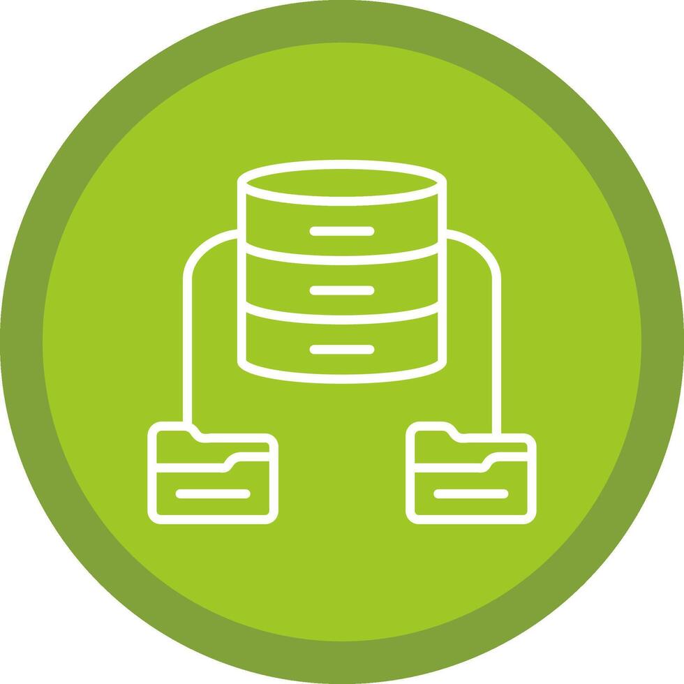 Folder Network Line Multi Circle Icon vector