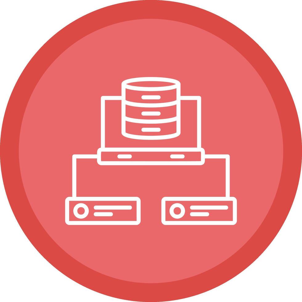 Data Network Line Multi Circle Icon vector