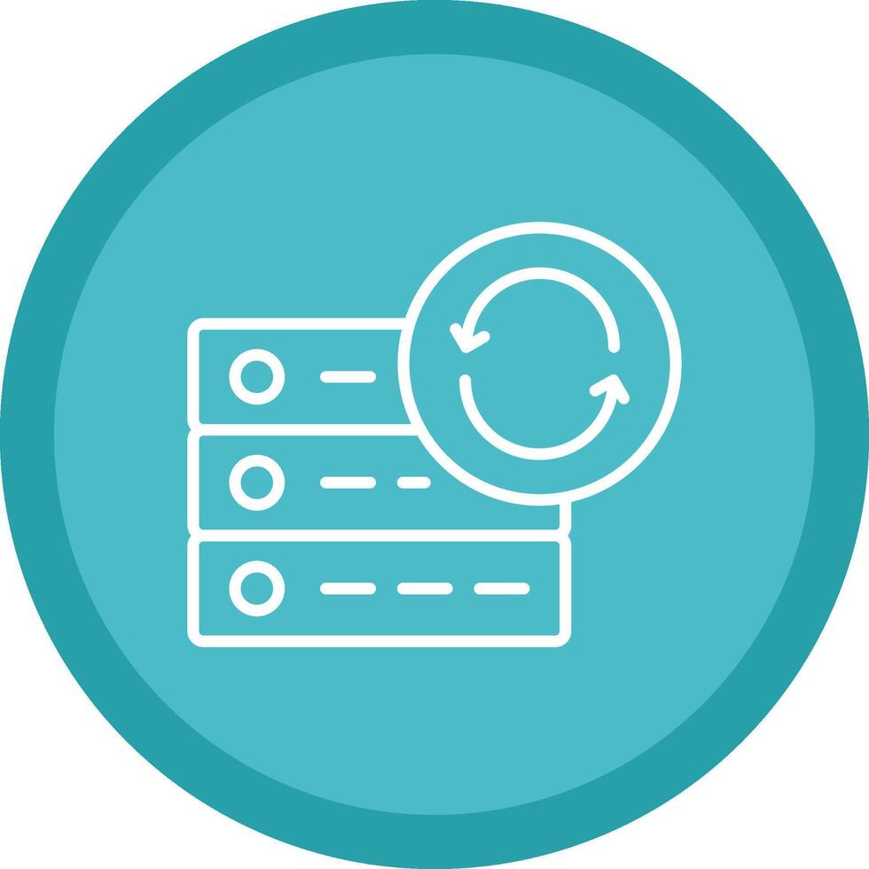 Data Synchronization Line Multi Circle Icon vector