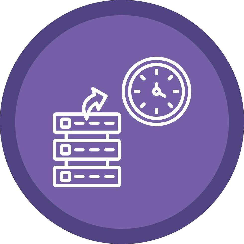 Clock Time Line Multi Circle Icon vector