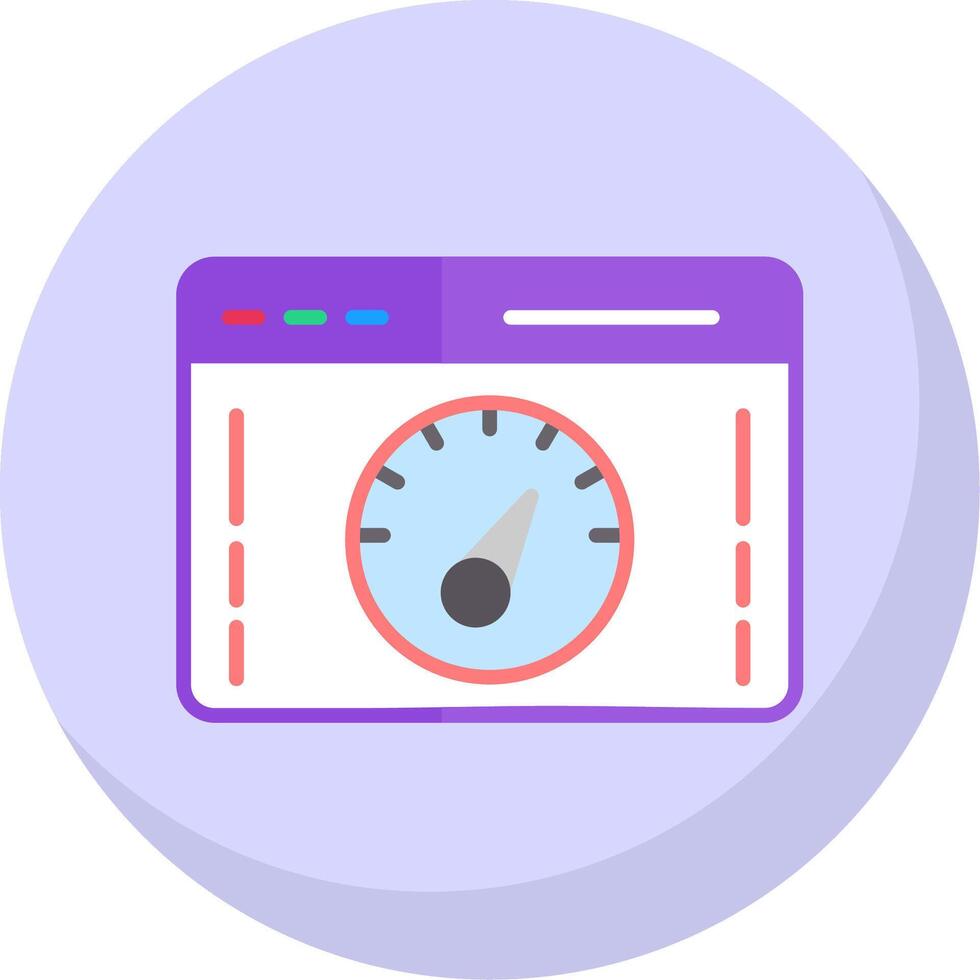 Speed Test Flat Bubble Icon vector