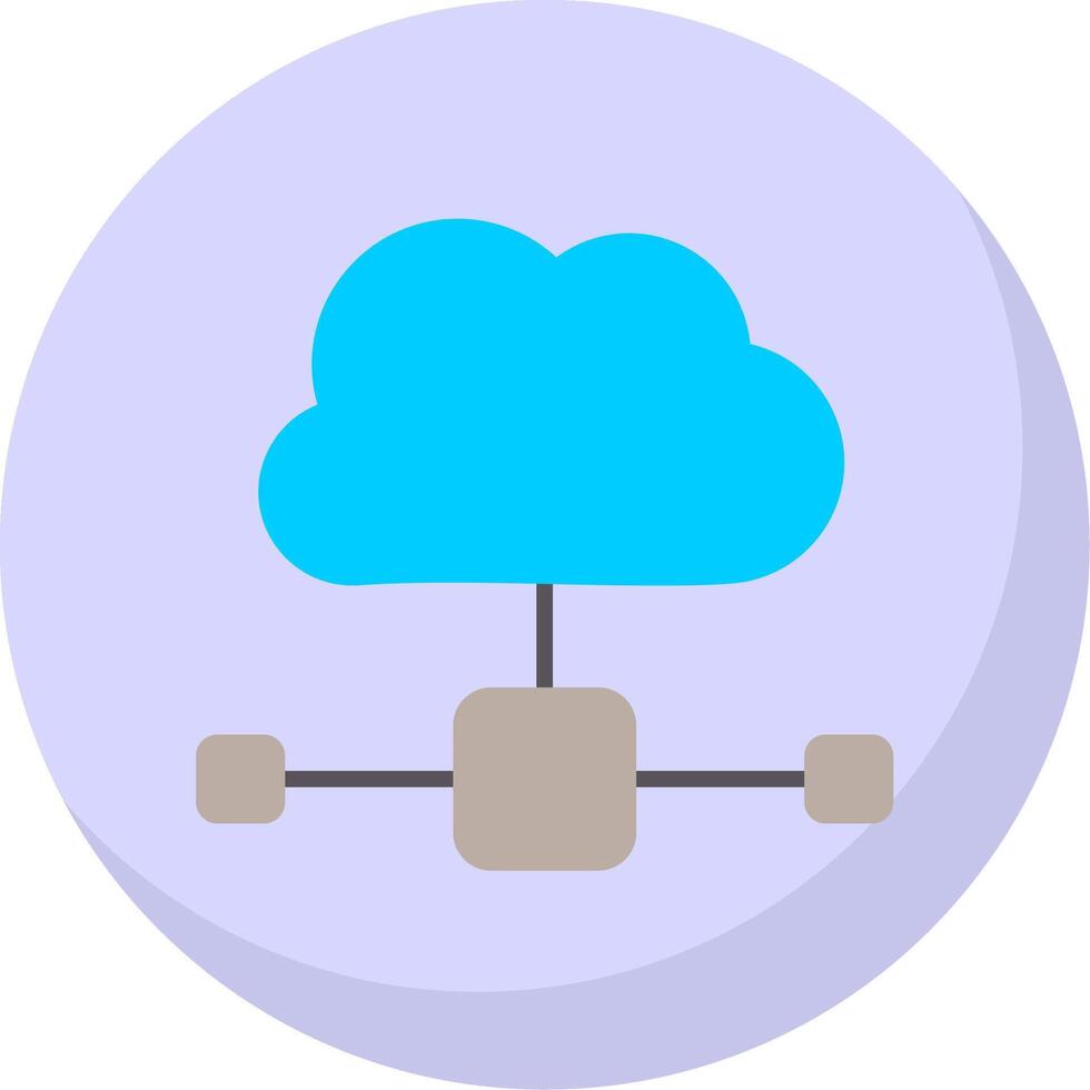 Cloud Flat Bubble Icon vector