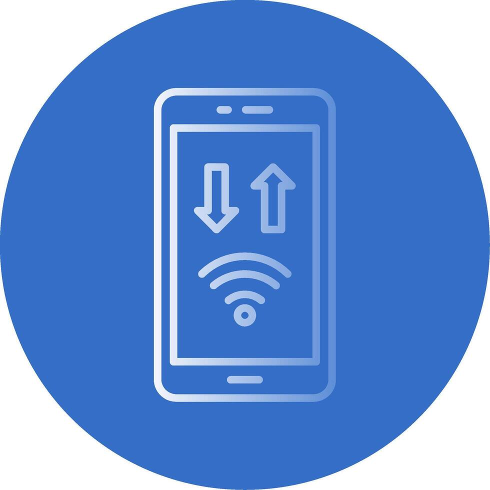 Mobile Phone Flat Bubble Icon vector