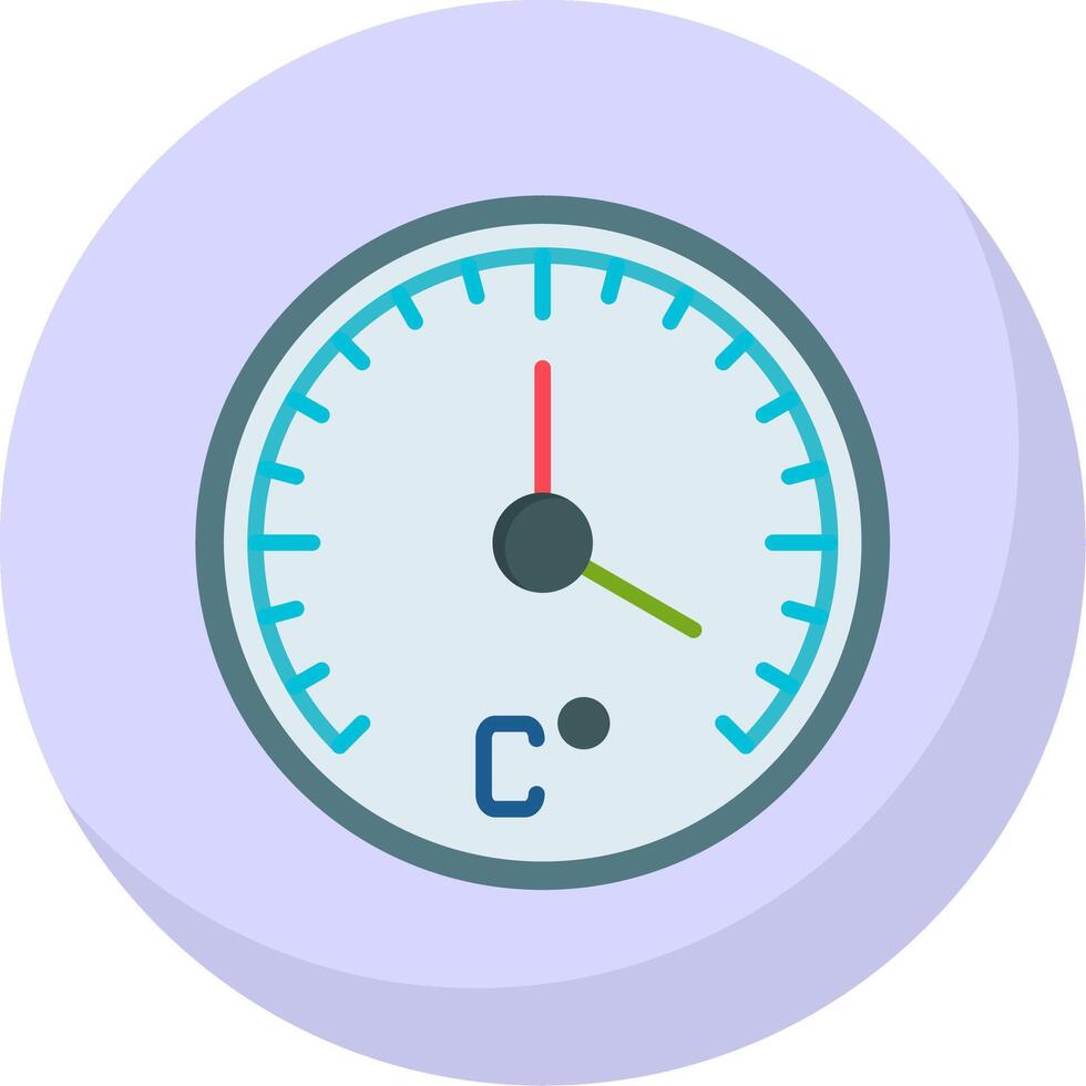 Thermometer Flat Bubble Icon vector