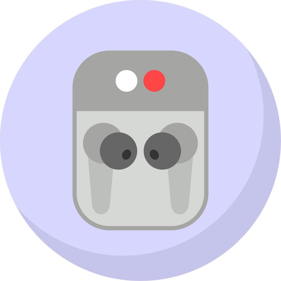 Earbuds Flat Bubble Icon vector