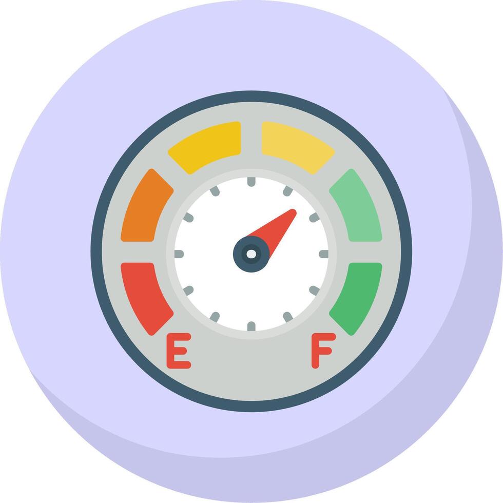 Gauge Flat Bubble Icon vector