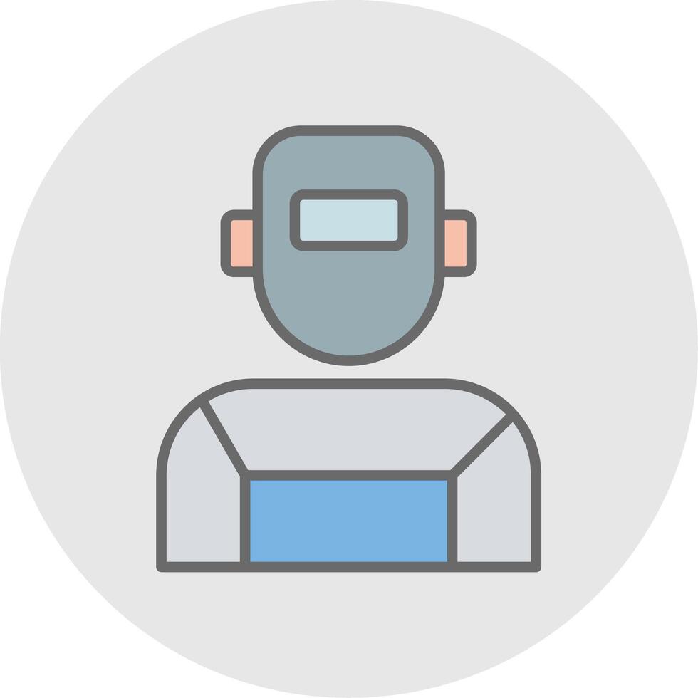 Welder Line Filled Light Icon vector