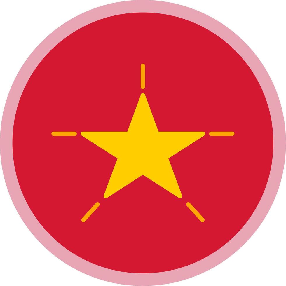 Star Flat Multi Circle Icon vector