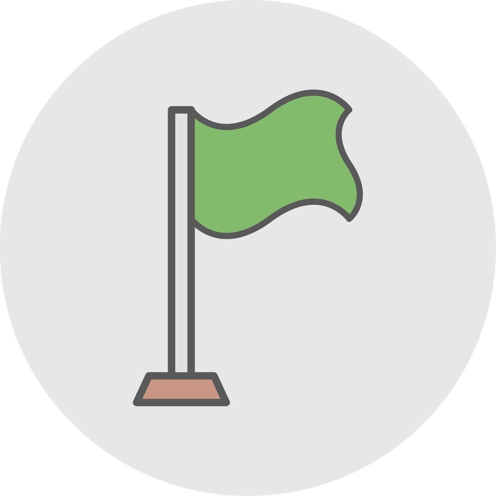 Flag Line Filled Light Icon vector