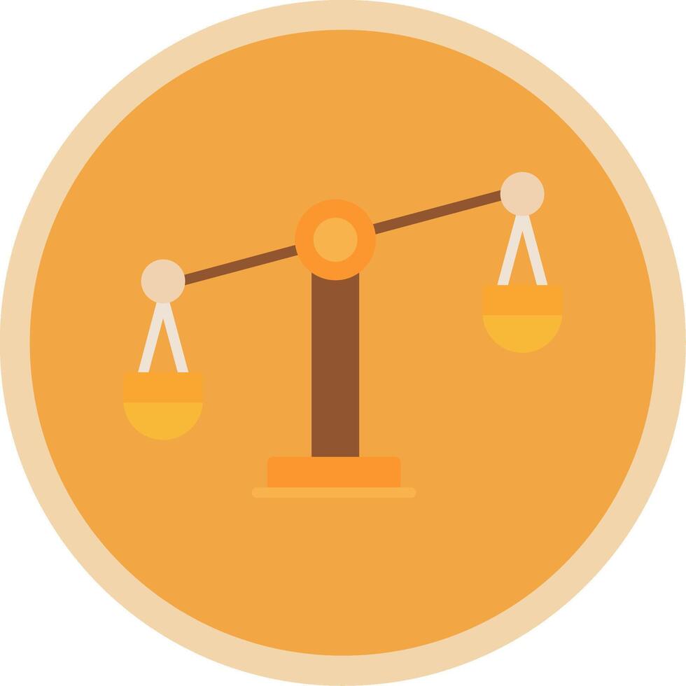 Balance Scale Flat Multi Circle Icon vector