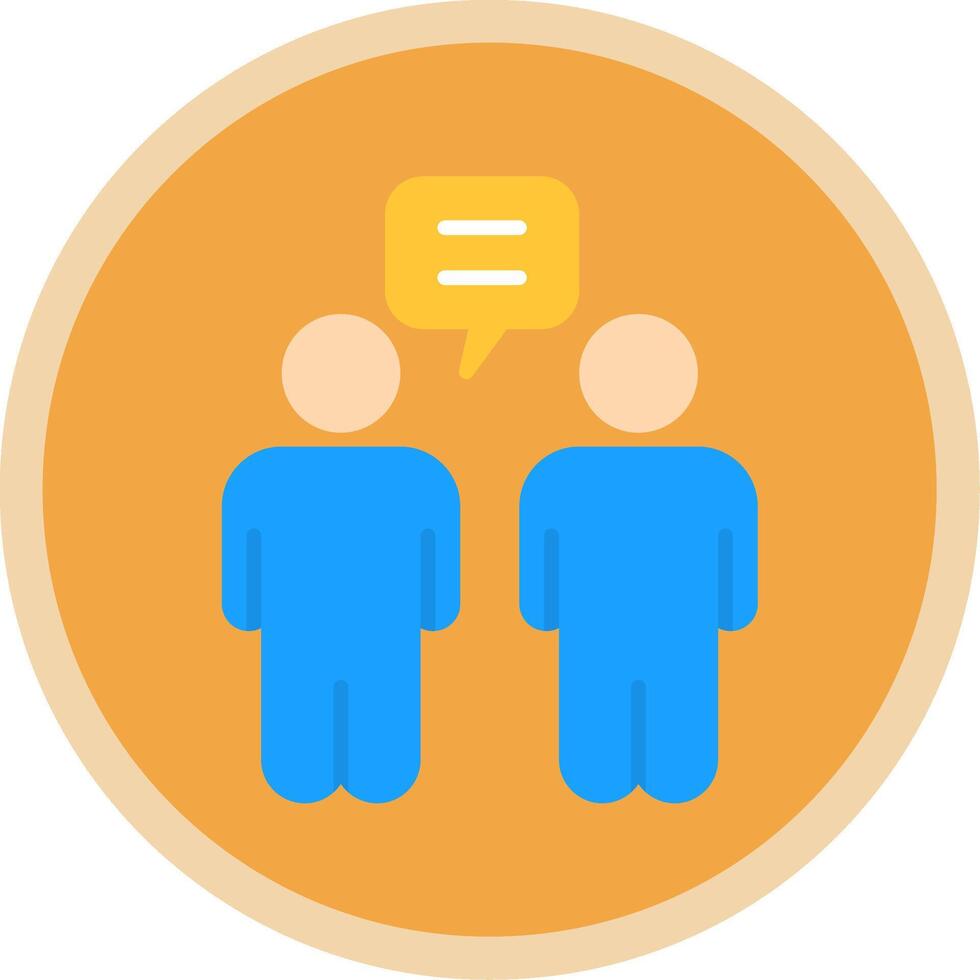 Relationship Flat Multi Circle Icon vector