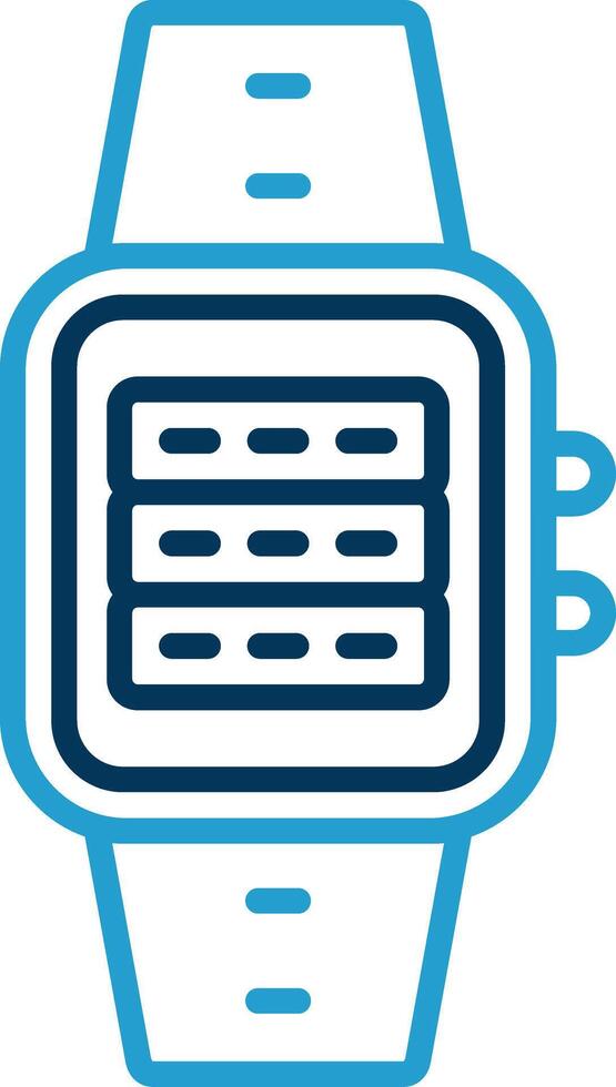 Server Line Blue Two Color Icon vector