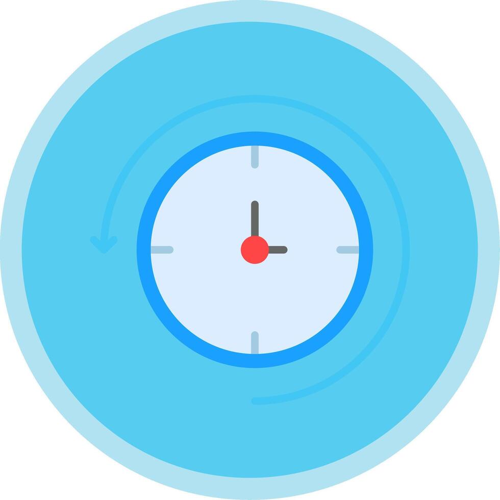 Back In Time Flat Multi Circle Icon vector