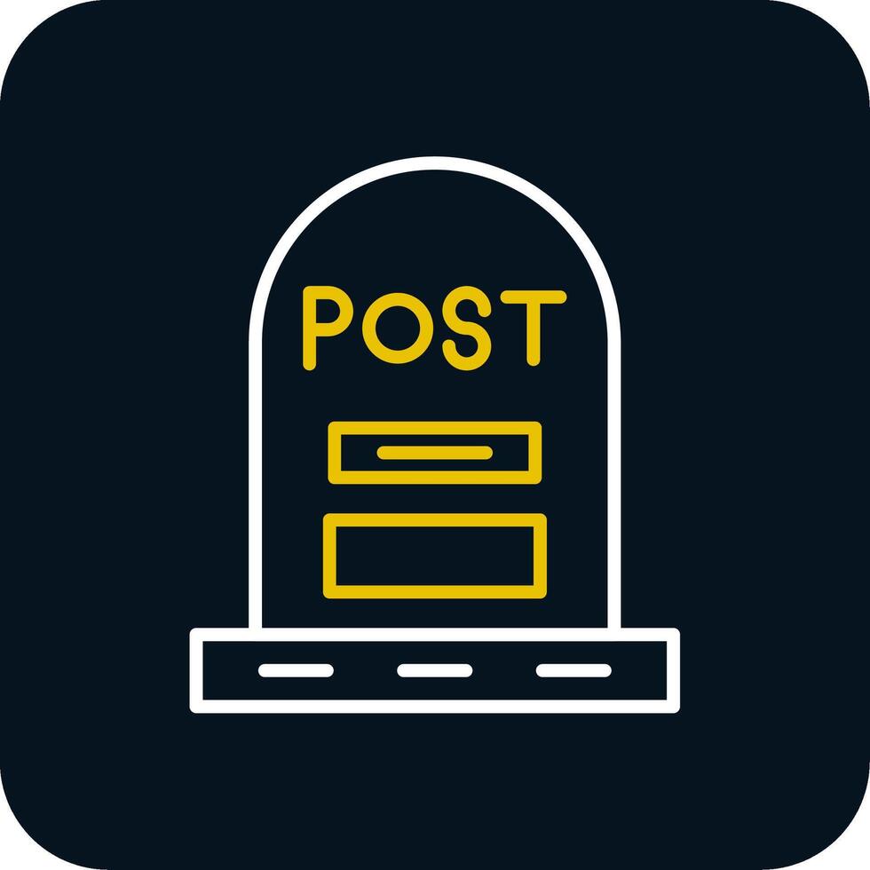 Post Line Red Circle Icon vector