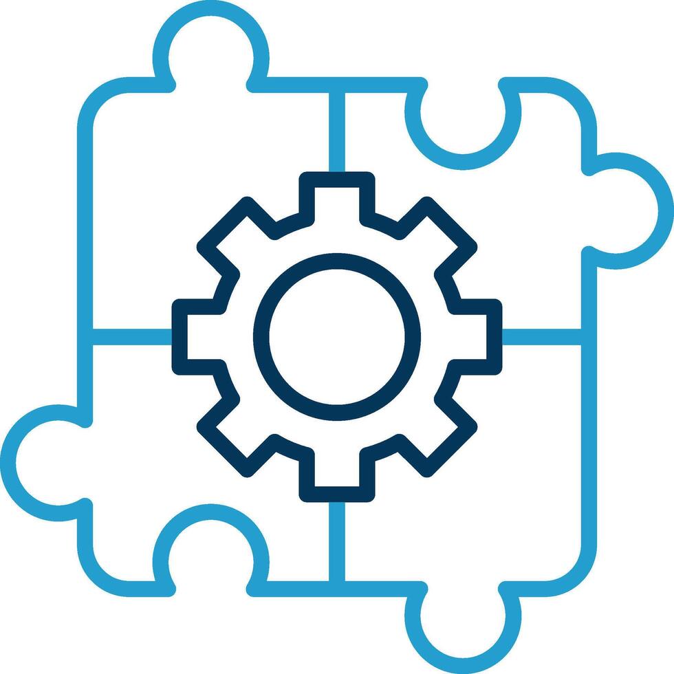 Fossil Fuels Line Blue Two Color Icon vector