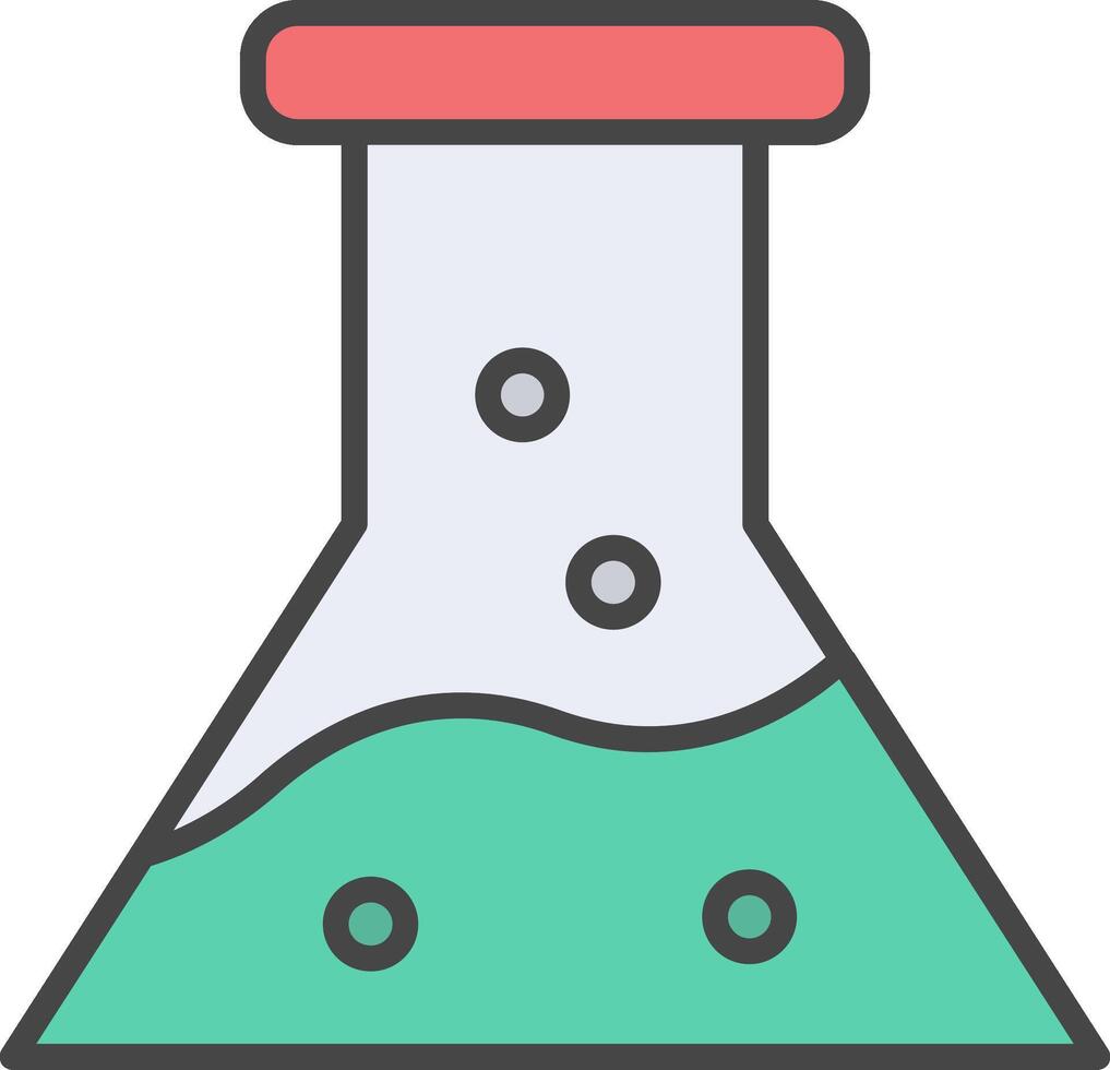 Flask Line Filled Light Icon vector