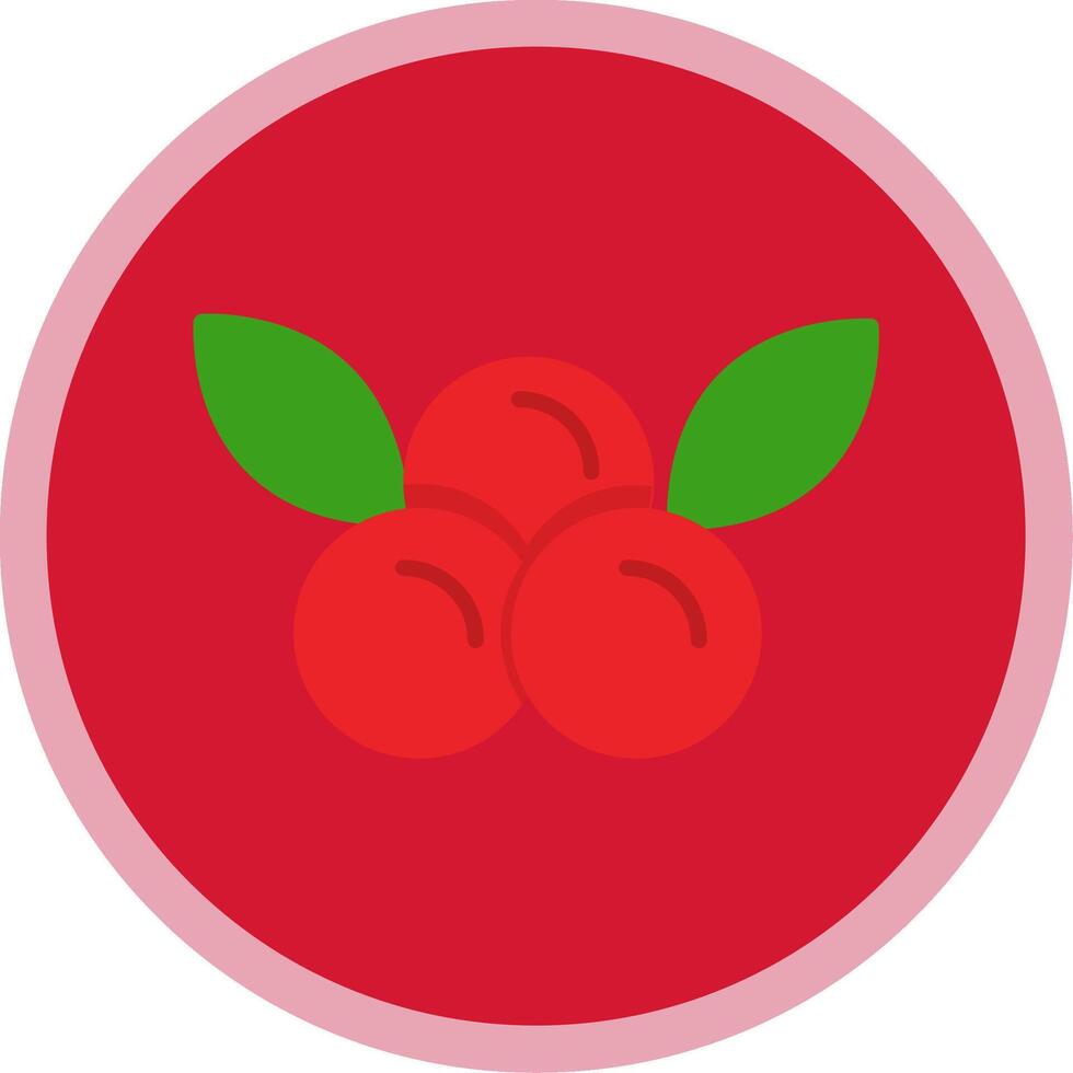 Cranberries Flat Multi Circle Icon vector
