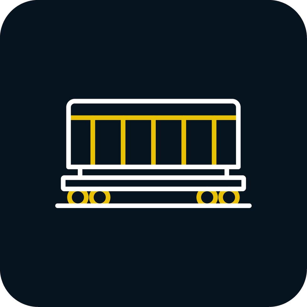 Cargo Train Line Red Circle Icon vector