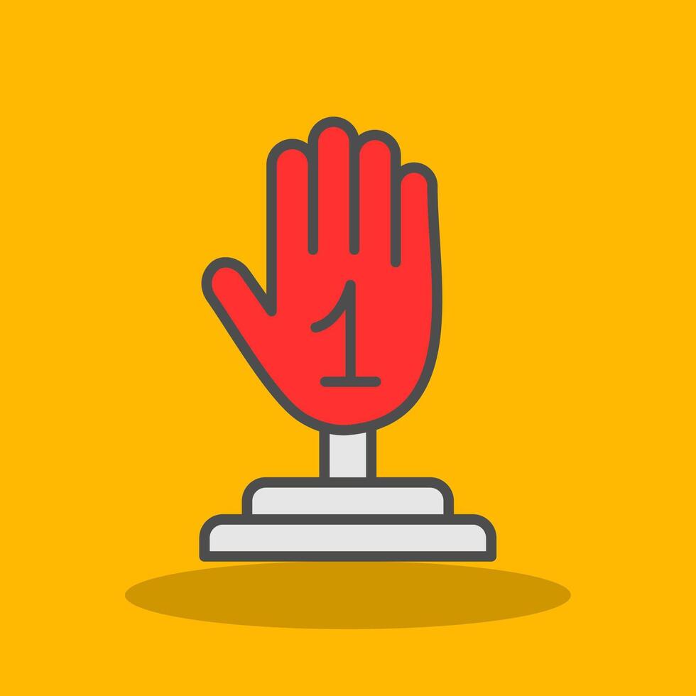 Hand Filled Shadow Icon vector
