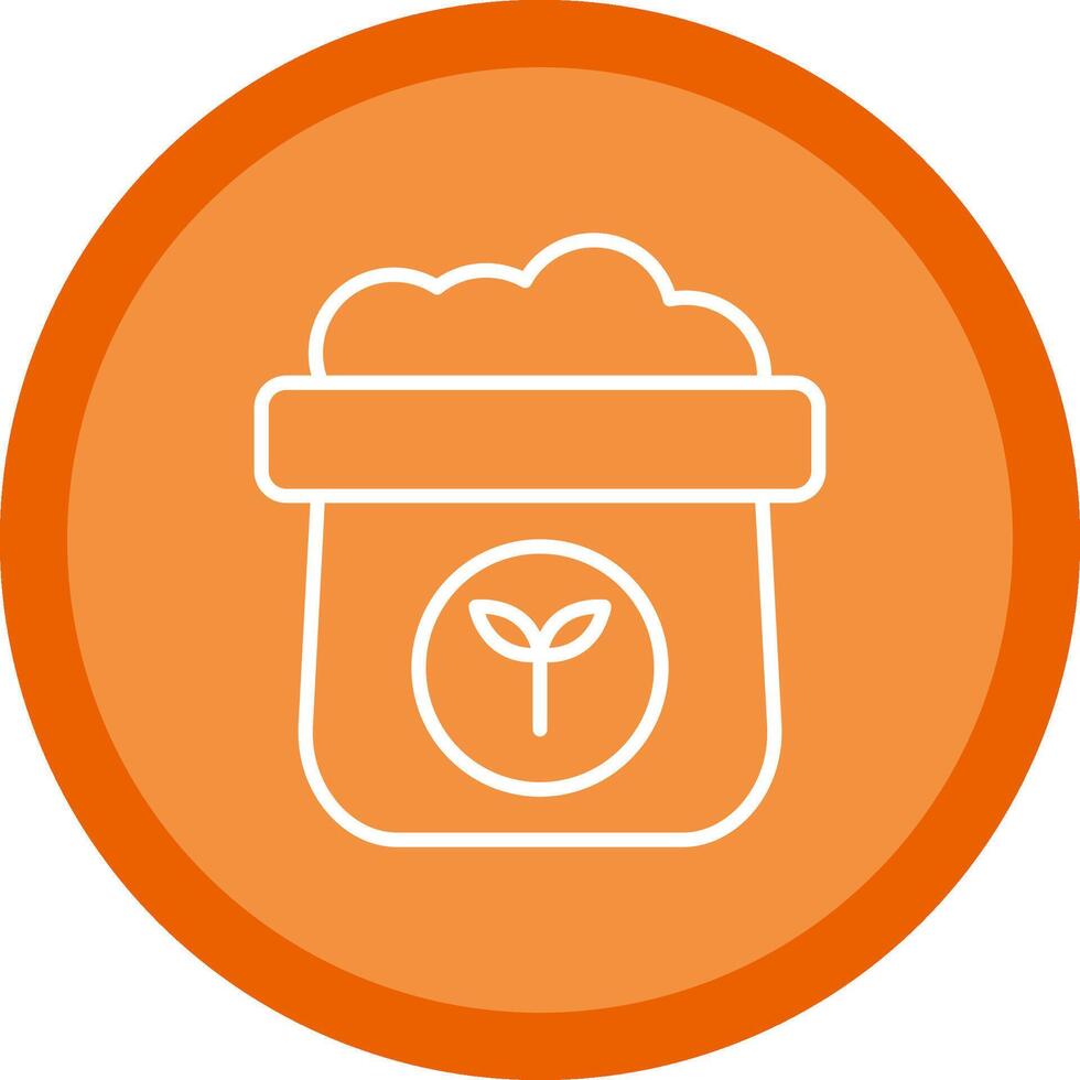 Fertilizer Line Multi Circle Icon vector