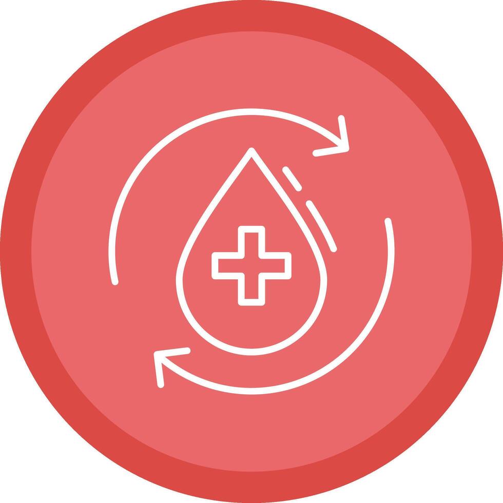 Purified Water Line Multi Circle Icon vector