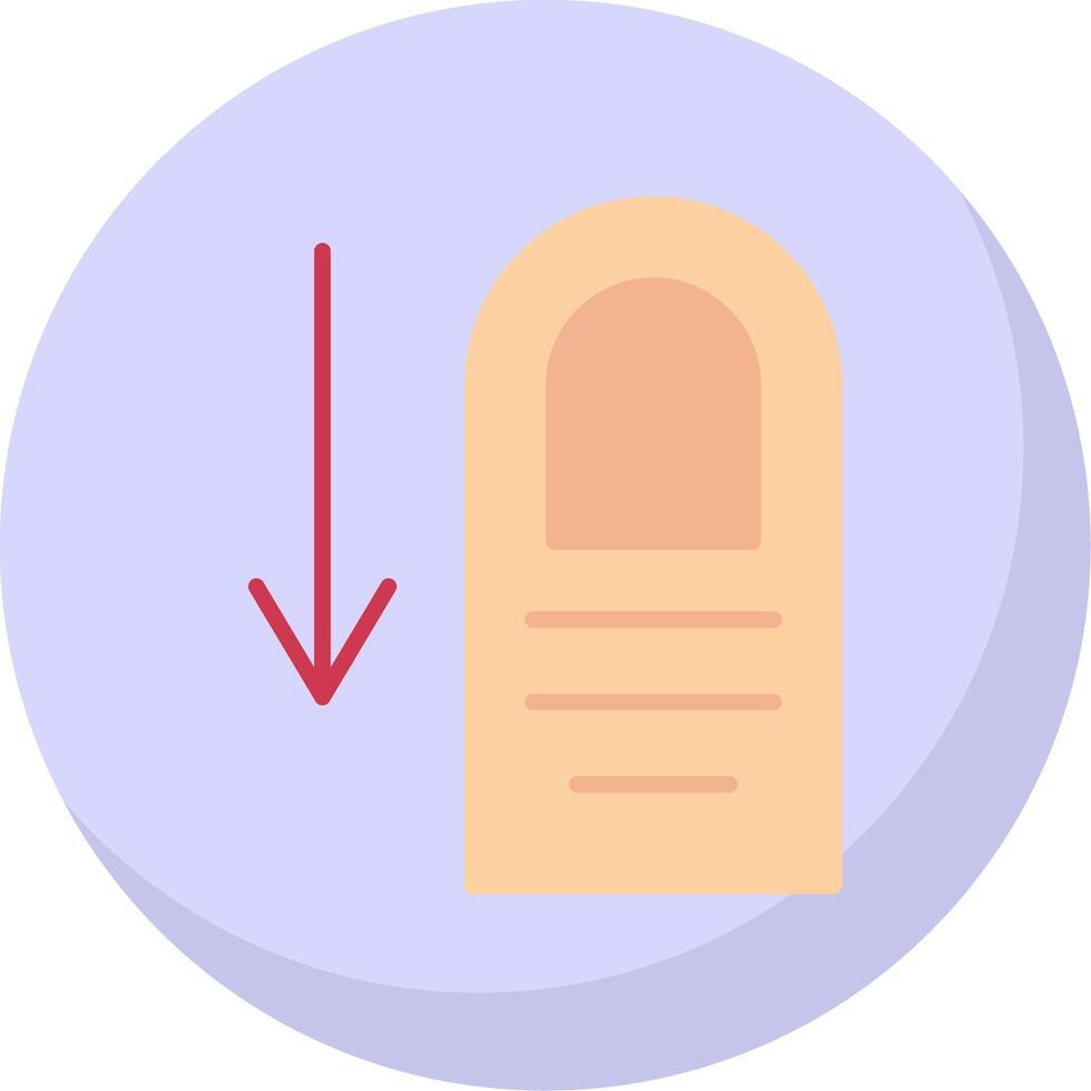 Tap Down Flat Bubble Icon vector