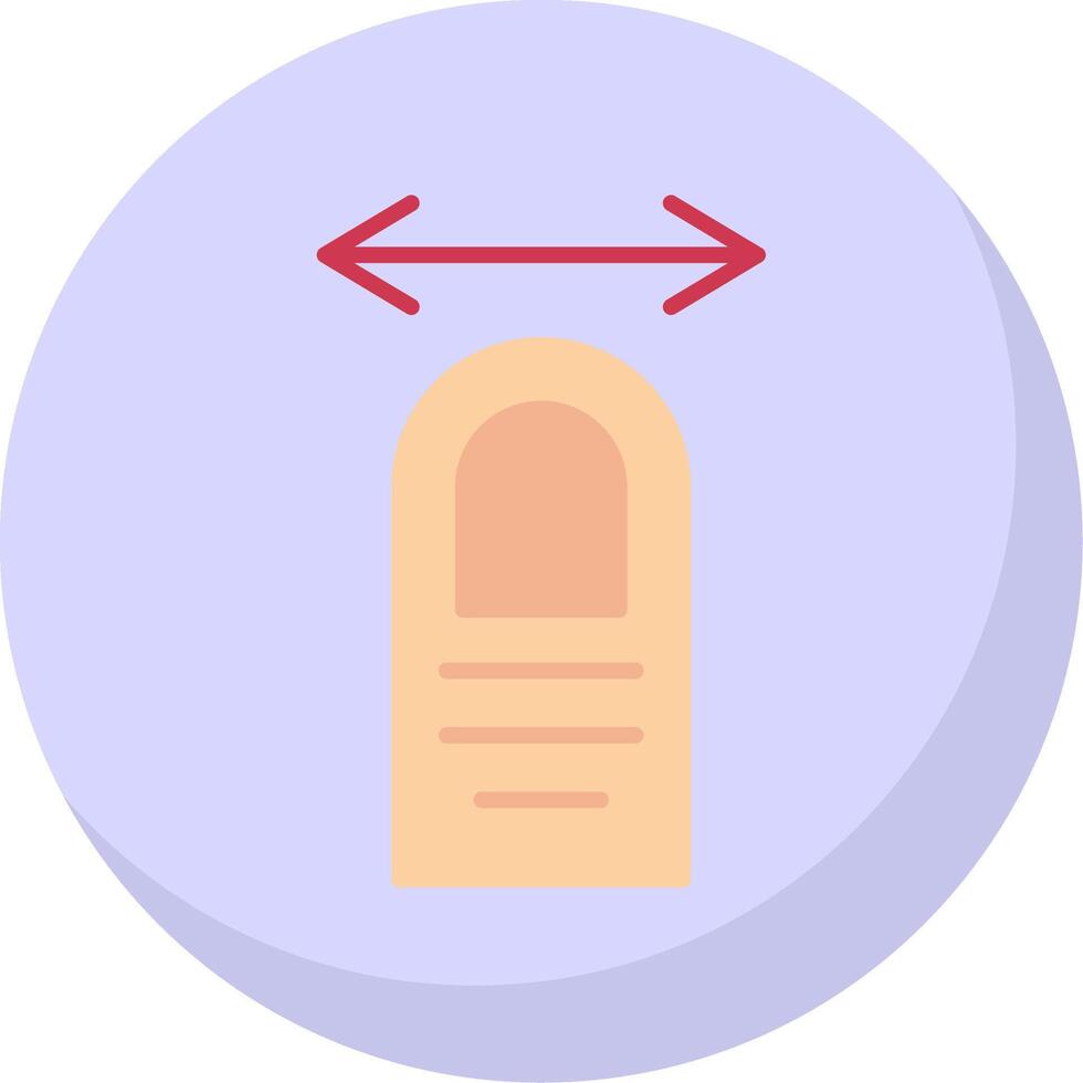 Tap Drag Flat Bubble Icon vector