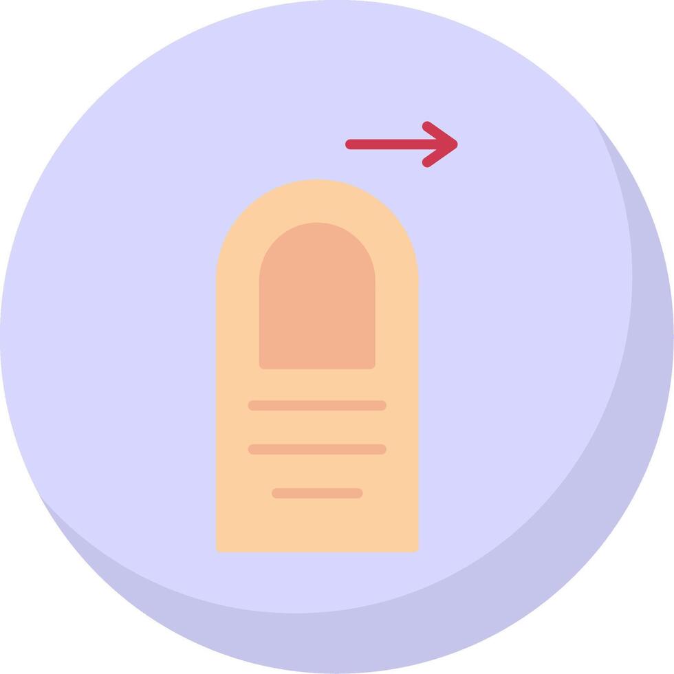Tap Right Flat Bubble Icon vector