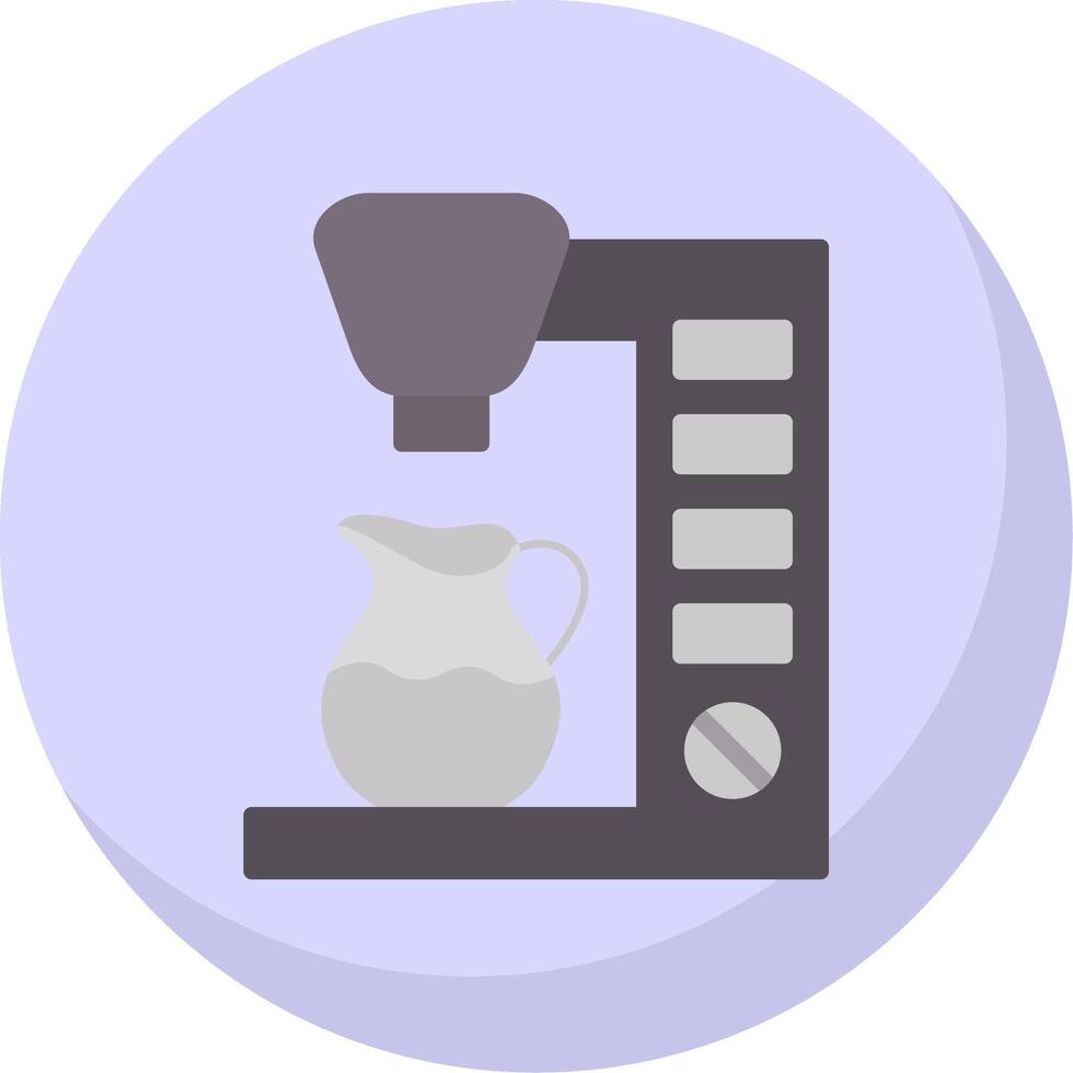 Coffee Maker Flat Bubble Icon vector