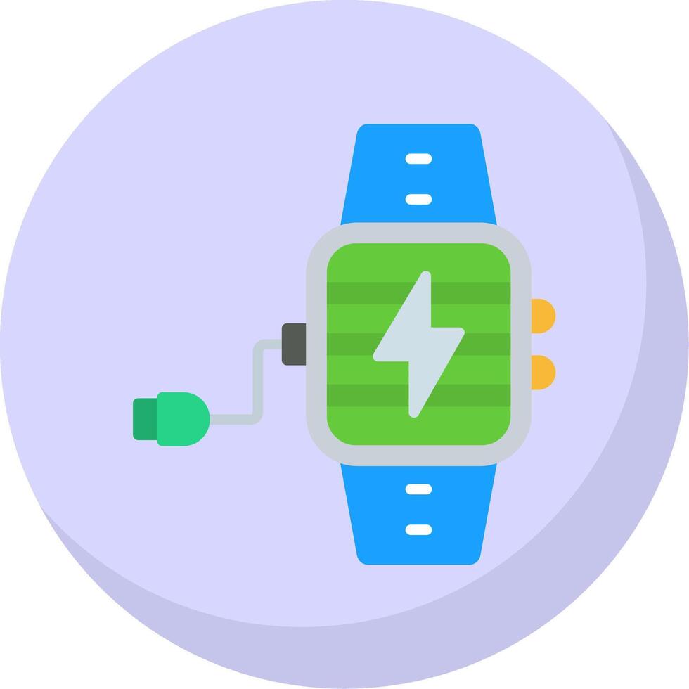 Charging Flat Bubble Icon vector