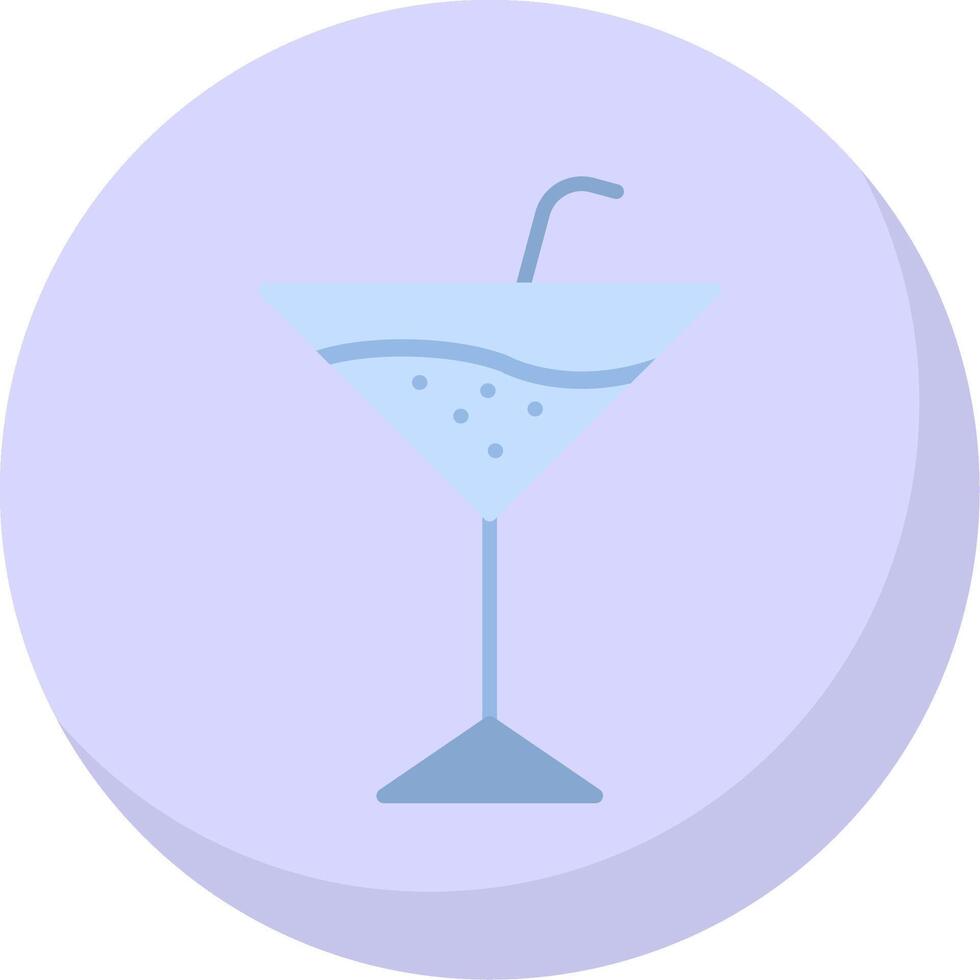 Martini Flat Bubble Icon vector