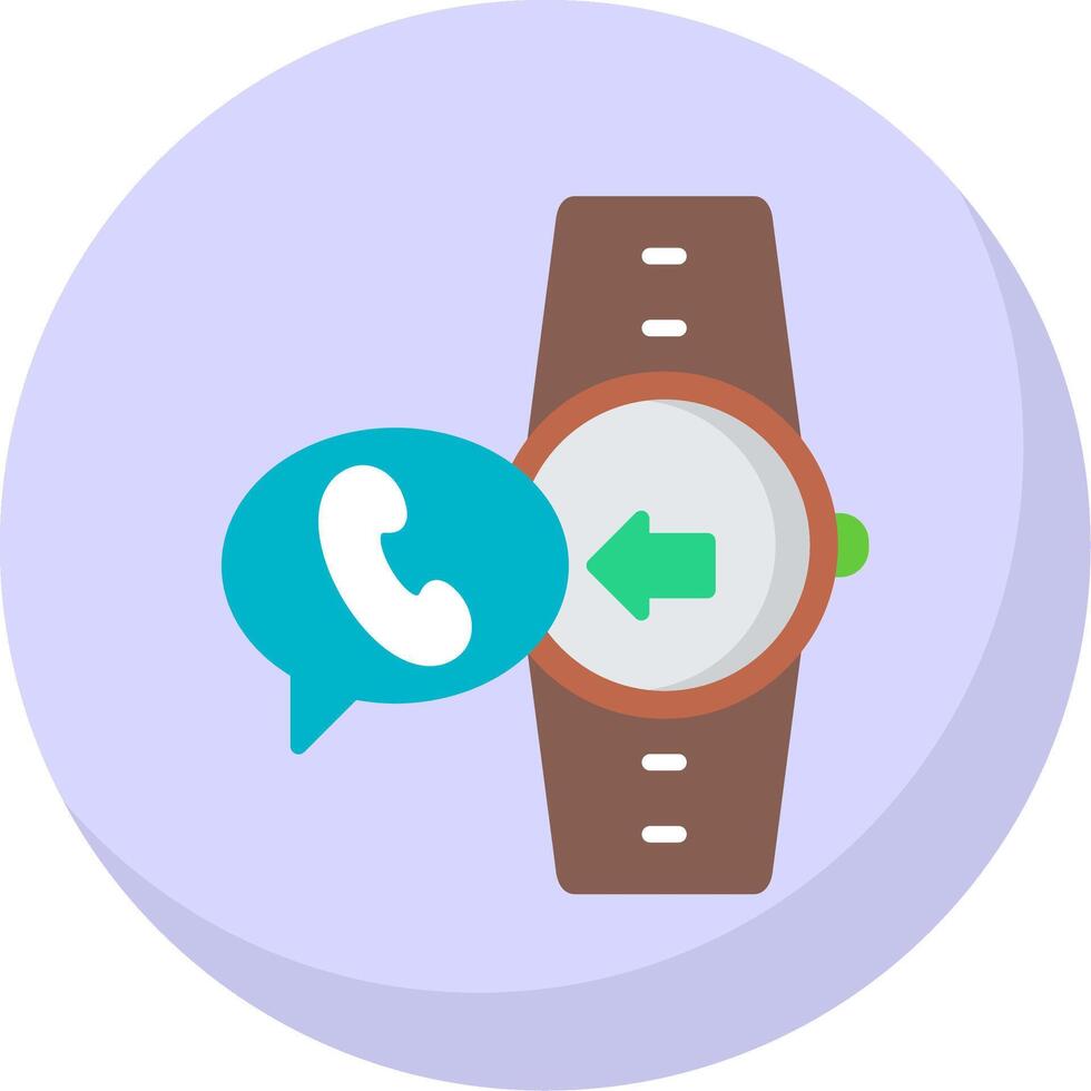 Incoming Call Flat Bubble Icon vector