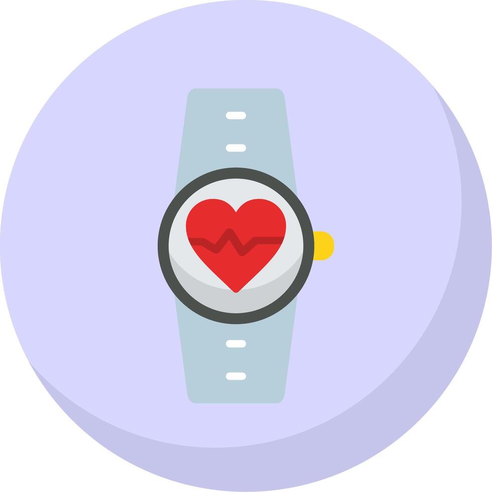 Heart Rate Monitor Flat Bubble Icon vector
