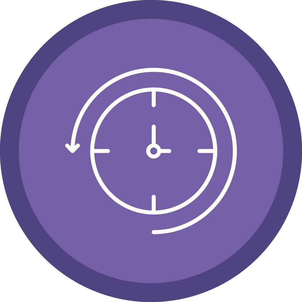 Back In Time Line Multi Circle Icon vector