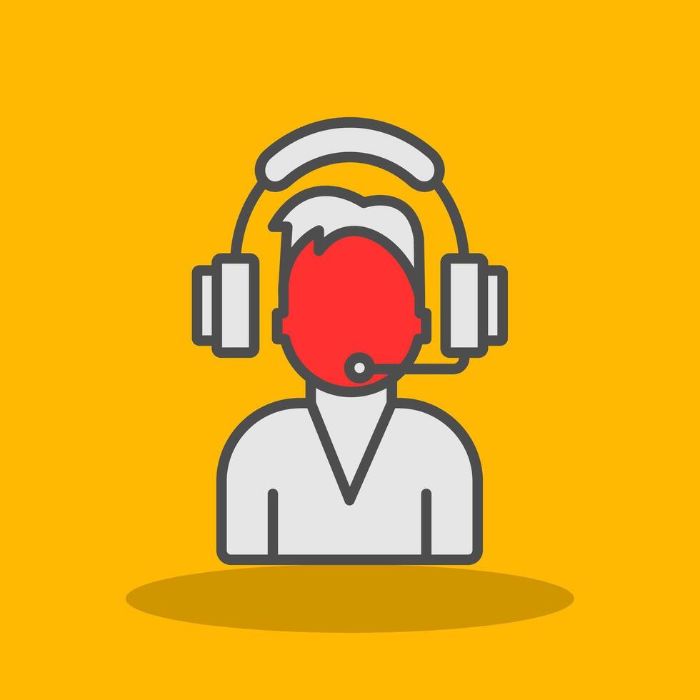 Support Admin Filled Shadow Icon vector