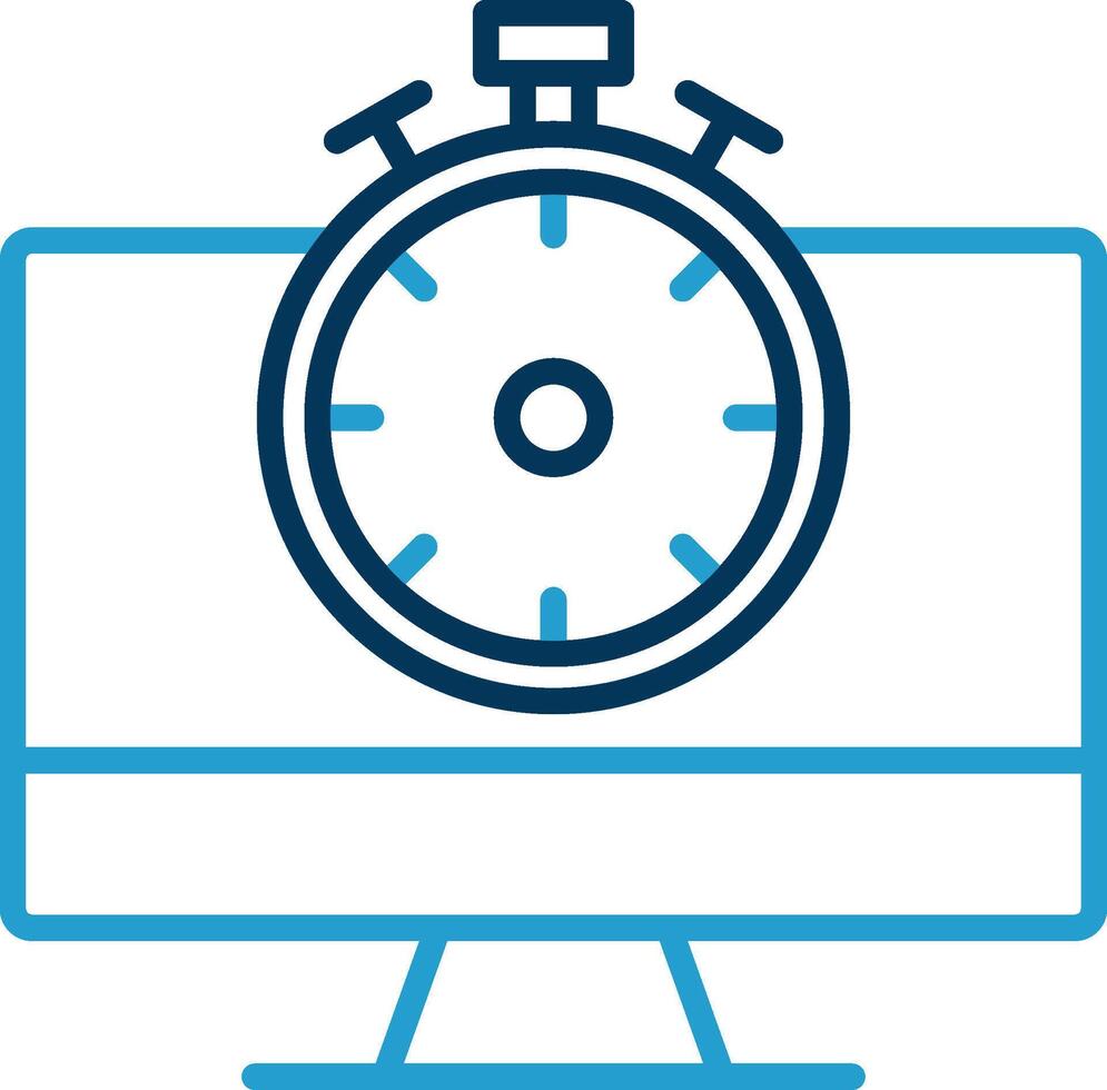 High Speed Communication Line Blue Two Color Icon vector