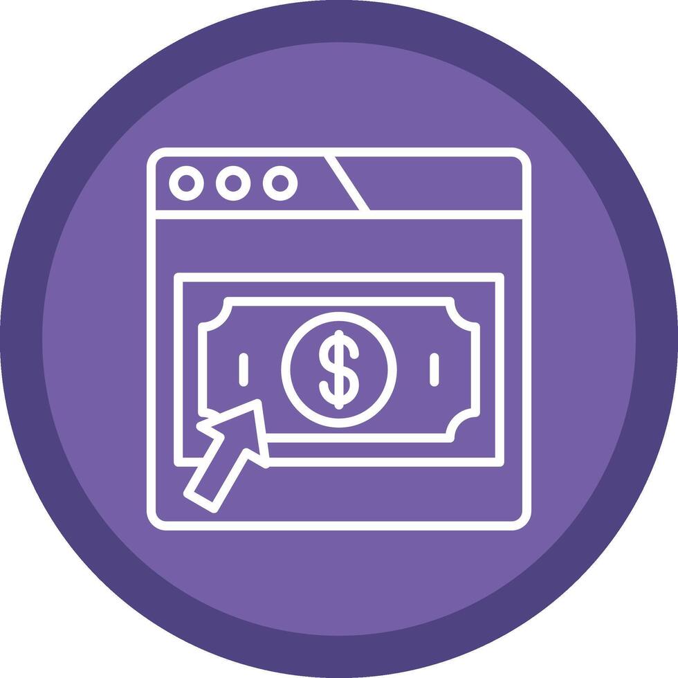 Pay Per click Line Multi Circle Icon vector
