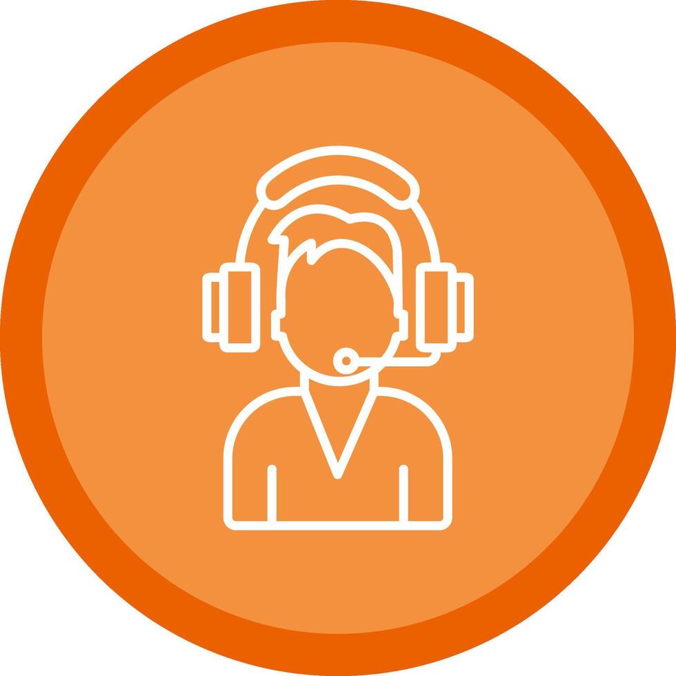 Support Admin Line Multi Circle Icon vector