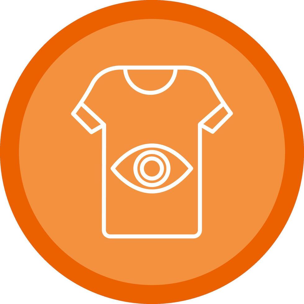 T Shirt Line Multi Circle Icon vector