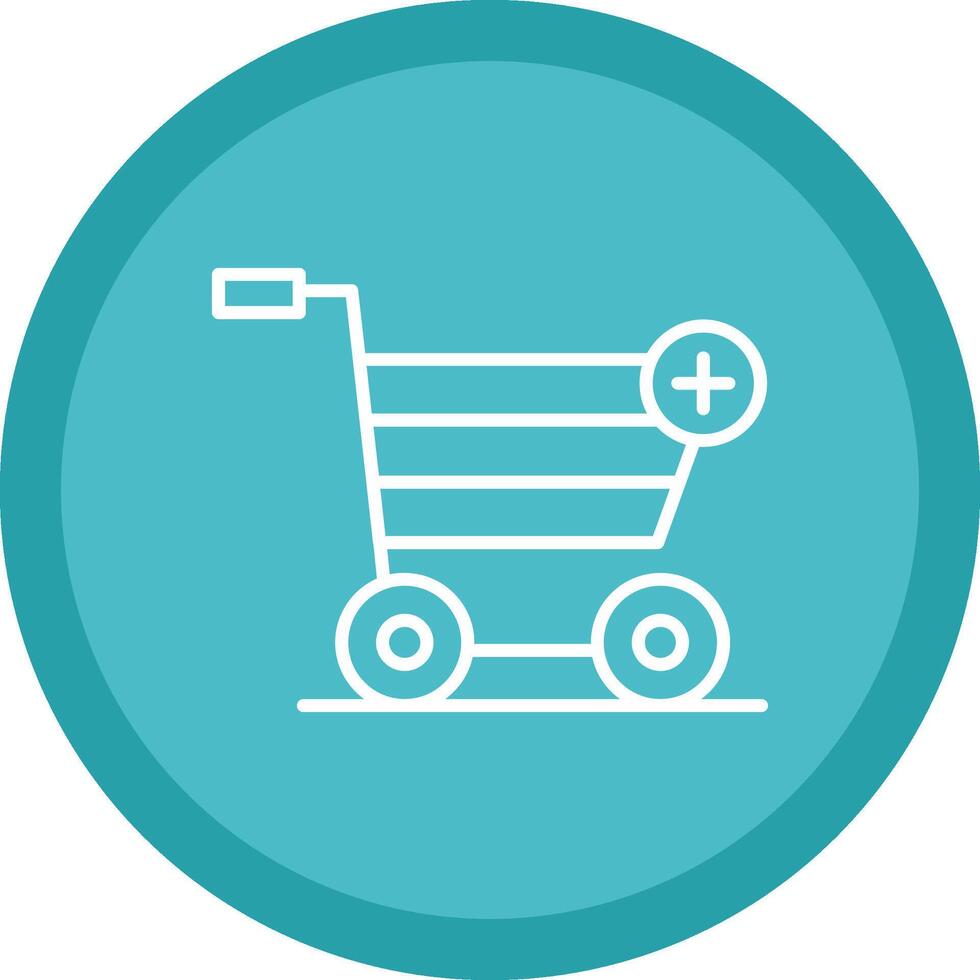 Add to Cart Line Multi Circle Icon vector