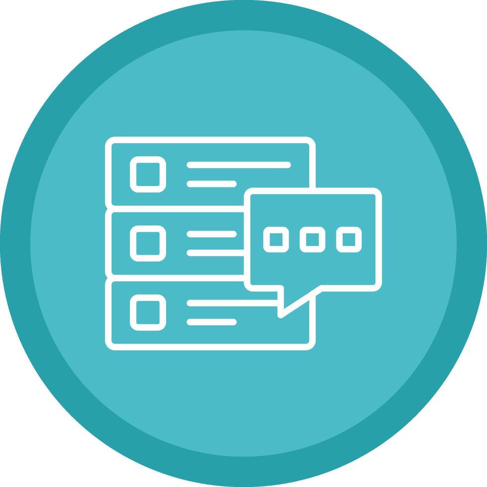 Database Message Line Multi Circle Icon vector