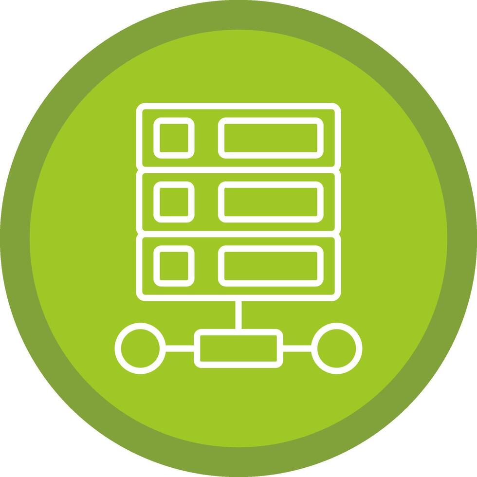 Database Line Multi Circle Icon vector
