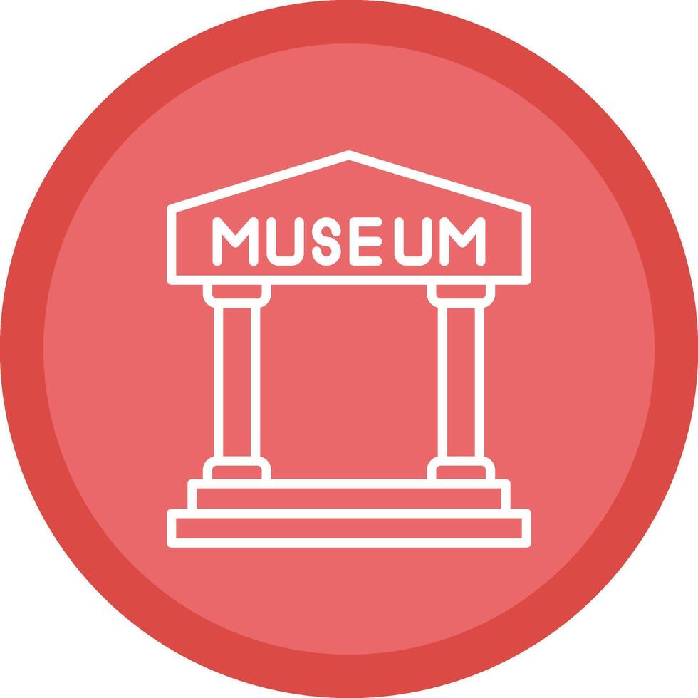 Museum Line Multi Circle Icon vector