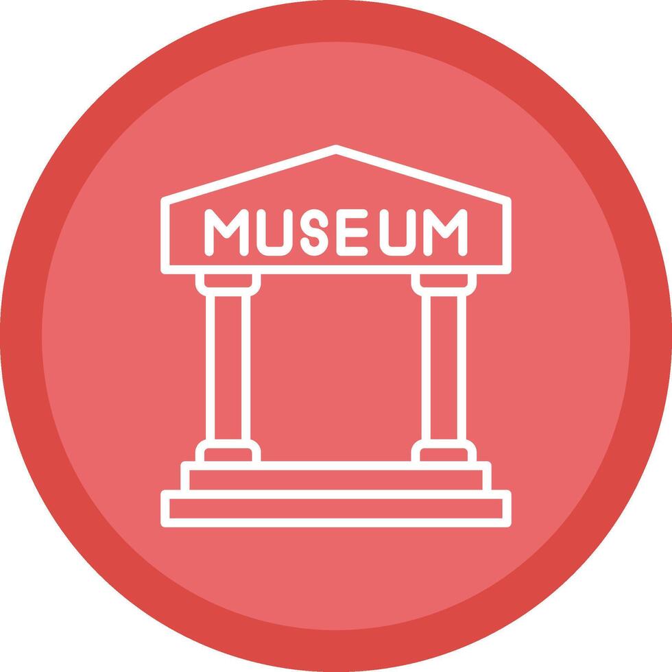 Museum Line Multi Circle Icon vector