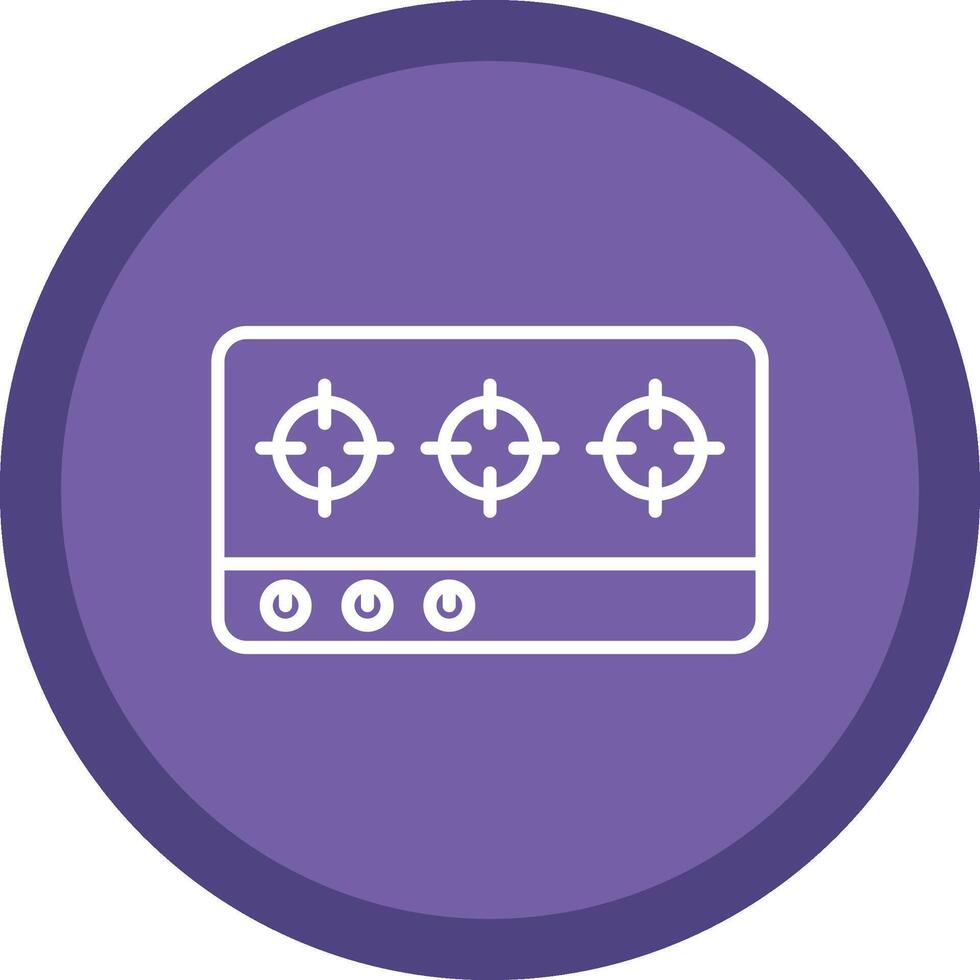 Hob Line Multi Circle Icon vector