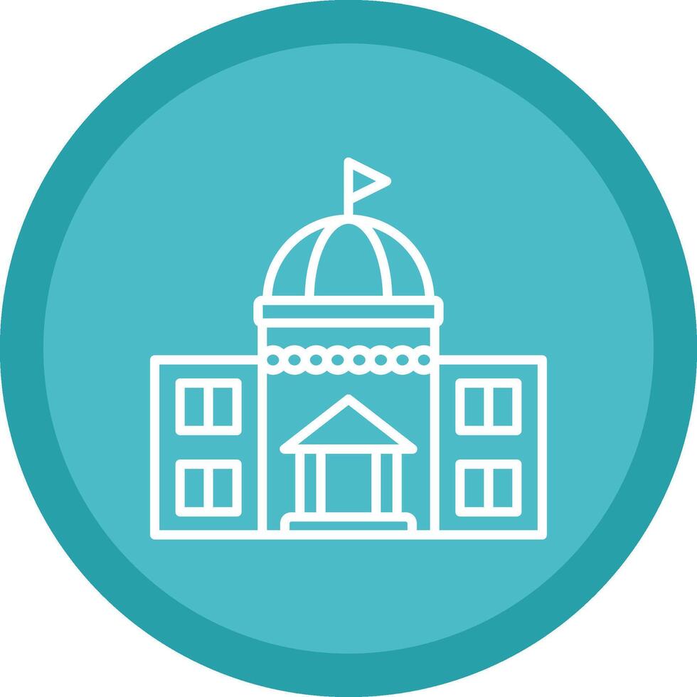 Government Line Multi Circle Icon vector