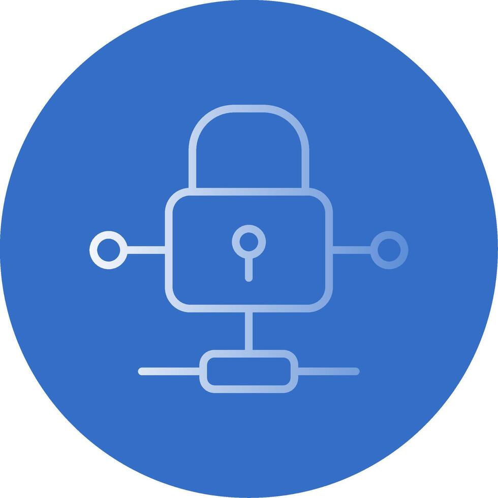 Padlock Flat Bubble Icon vector