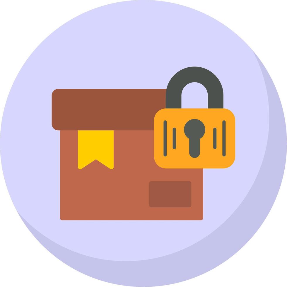 Package Flat Bubble Icon vector