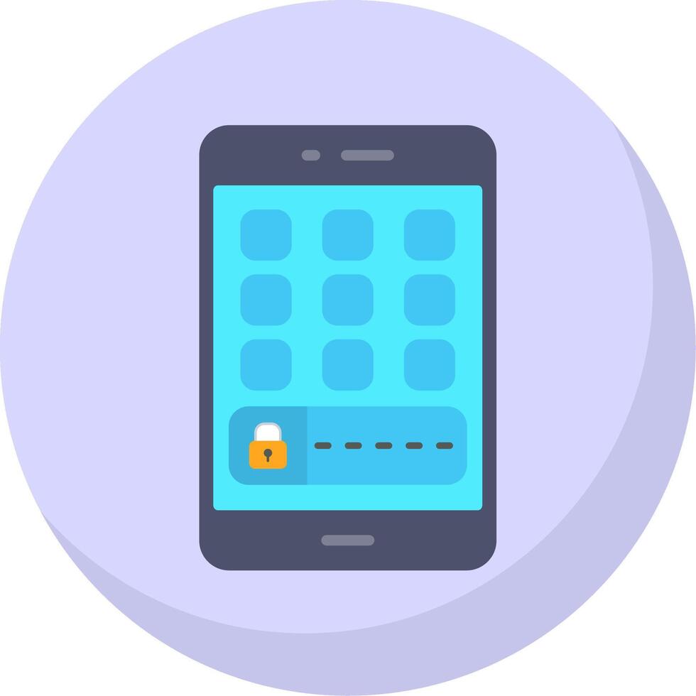 Mobile Flat Bubble Icon vector