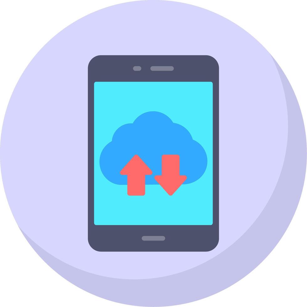 Smartphone Flat Bubble Icon vector